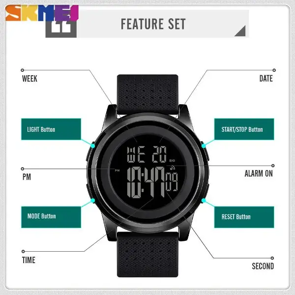 SKMEI 1502 Ultra Light Thin Sport - الصورة 8